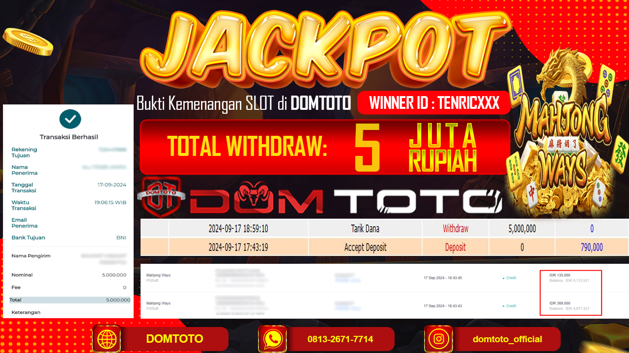 JACKPOT SLOT MAHJONG WAYS 17 SEPTEMBER 2024